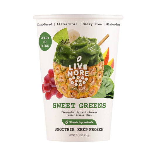 LIVE MORE ORGANIC SWEET GREENS SMOOTHIE CUP