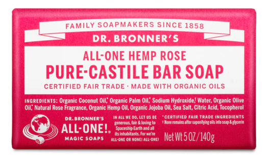 DR.BRONNER SOAP  BAR  ROSE