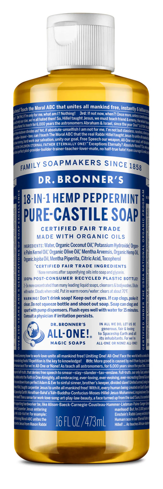 DR.BRONNERS SOAP LIQUID PEPPERMINT