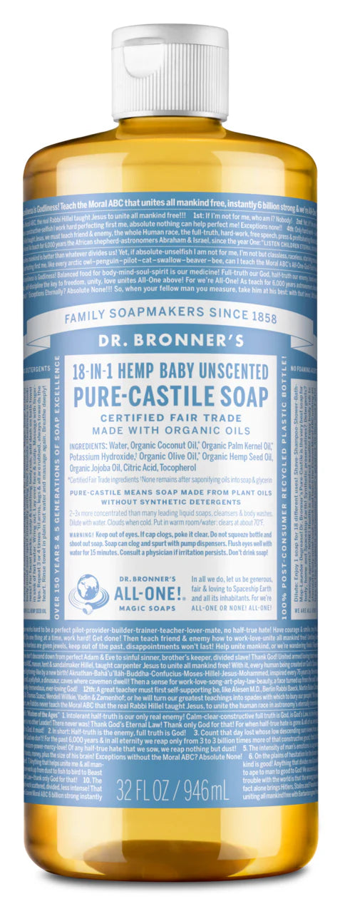 DR.BRONNERS SOAP LIQUID BABY UNSCENTED